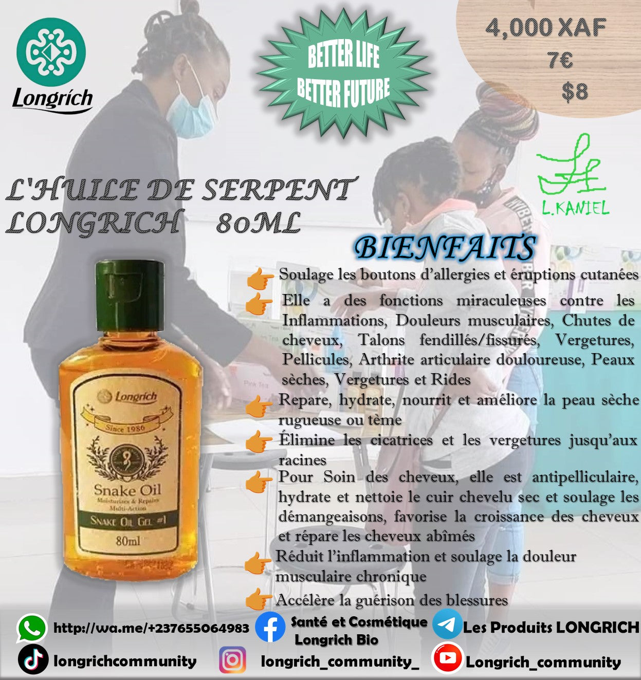 Peau mouate, sèche et vieillissante Traitement Longrích